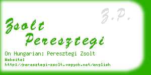 zsolt peresztegi business card